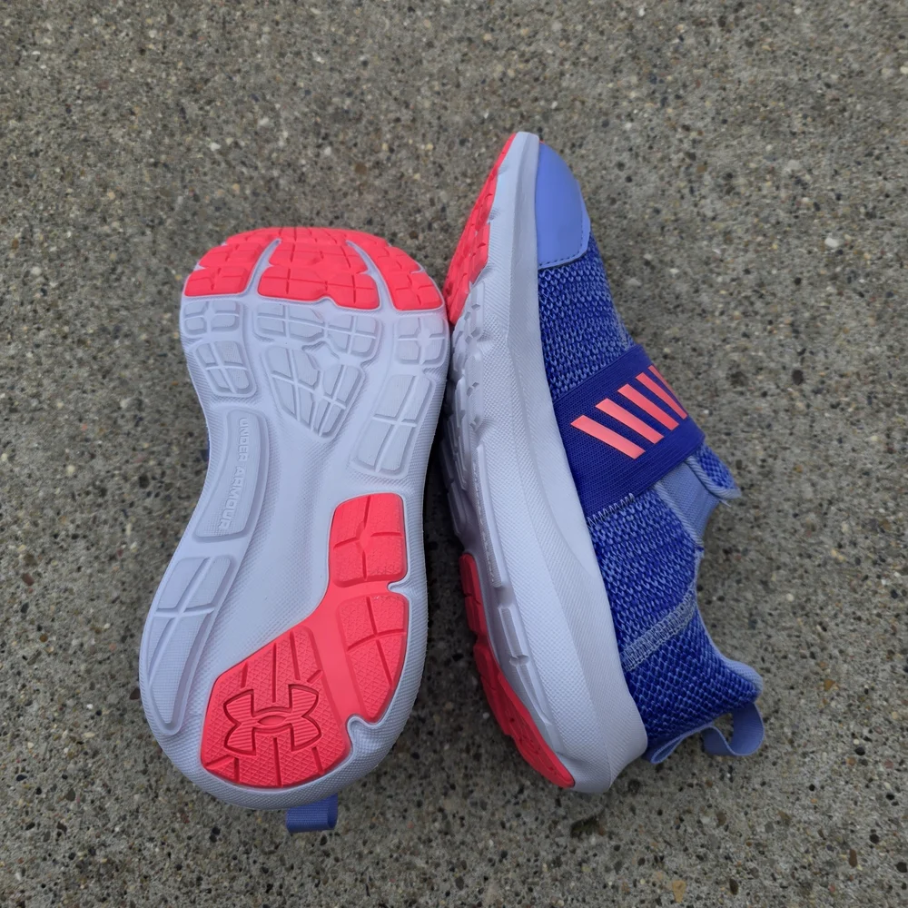Under Armour Kids Blue and Pink Sneakers Youth Girls 4.5Y